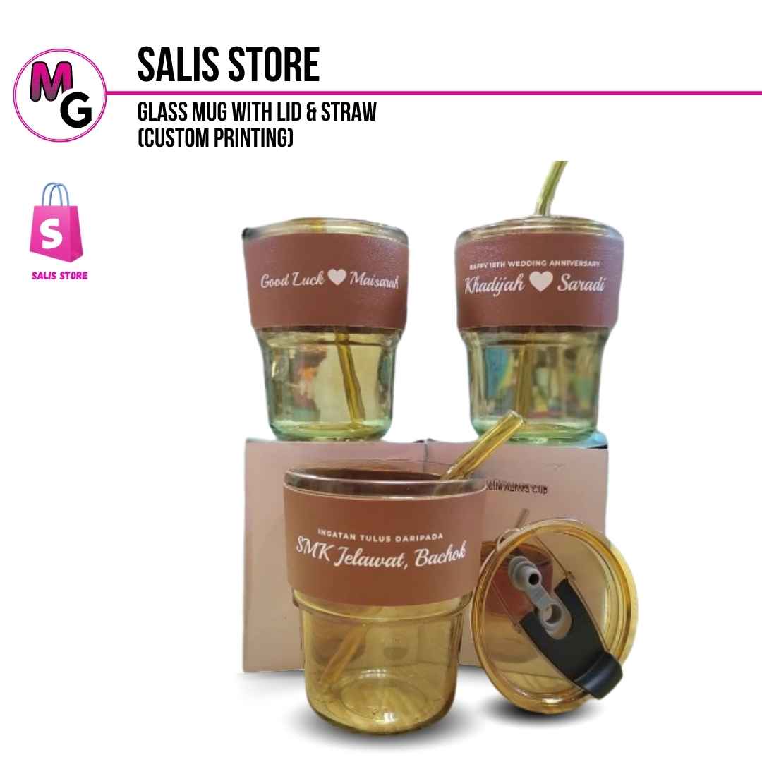 Glass Mug Custom Print | Salis Store